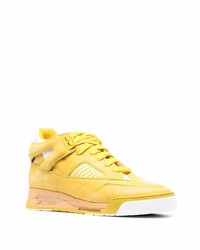 gelbe Leder niedrige Sneakers von Maison Margiela