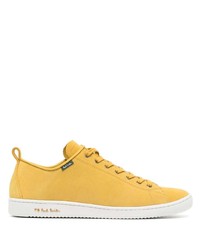 gelbe Leder niedrige Sneakers von PS Paul Smith