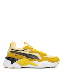 gelbe Leder niedrige Sneakers von Puma