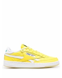 gelbe Leder niedrige Sneakers von Reebok