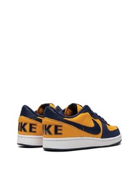 gelbe Leder niedrige Sneakers von Nike