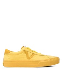 gelbe Leder niedrige Sneakers von Vans