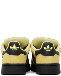 gelbe Leder niedrige Sneakers von adidas Originals