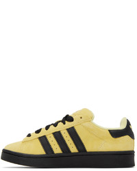 gelbe Leder niedrige Sneakers von adidas Originals