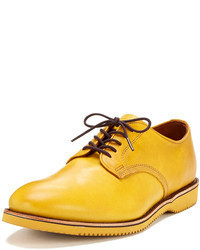 gelbe Leder Oxford Schuhe