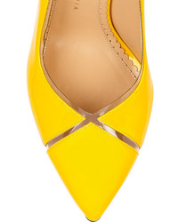 gelbe Leder Pumps von Charlotte Olympia