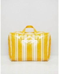 gelbe Leder Reisetasche von Mango