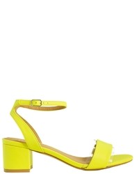 gelbe Leder Sandaletten von Asos