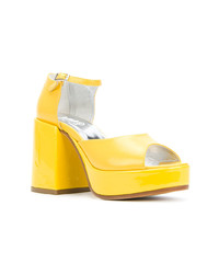 gelbe Leder Sandaletten von MM6 MAISON MARGIELA