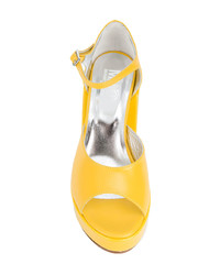 gelbe Leder Sandaletten von MM6 MAISON MARGIELA