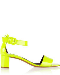 gelbe Leder Sandaletten von Bruno Magli