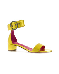 gelbe Leder Sandaletten von Oscar Tiye