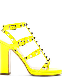 gelbe Leder Sandaletten von Valentino