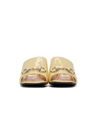 gelbe Leder Sandaletten von Gucci