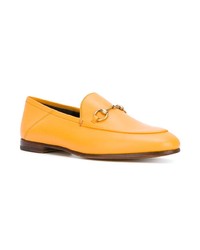 gelbe Leder Slipper von Gucci