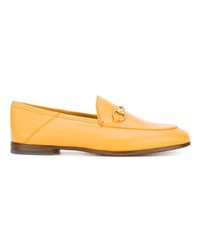 gelbe Leder Slipper von Gucci