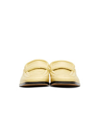 gelbe Leder Slipper von Bottega Veneta