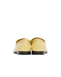 gelbe Leder Slipper von Bottega Veneta