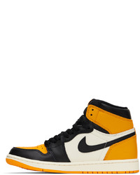 gelbe Leder Sportschuhe von NIKE JORDAN