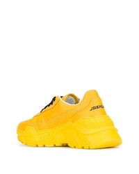 gelbe Leder Sportschuhe von Joshua Sanders