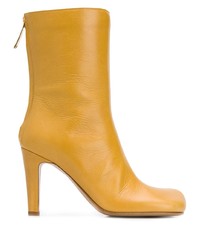 gelbe Leder Stiefeletten von Bottega Veneta