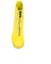 gelbe Leder Stiefeletten von Guidi