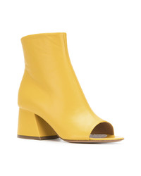 gelbe Leder Stiefeletten von Maison Margiela