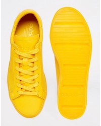 gelbe Leder Turnschuhe von adidas