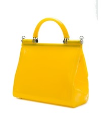 gelbe Leder Umhängetasche von Dolce & Gabbana