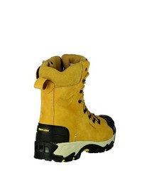 gelbe Lederarbeitsstiefel von Amblers Safety