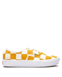 gelbe niedrige Sneakers mit Karomuster von Vans