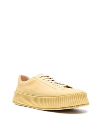 gelbe niedrige Sneakers von Jil Sander