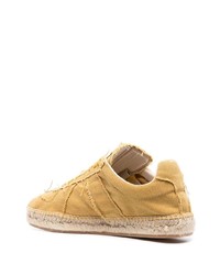 gelbe niedrige Sneakers von Maison Margiela