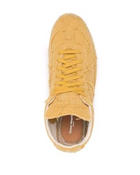 gelbe niedrige Sneakers von Maison Margiela