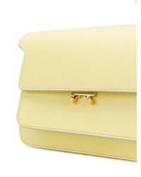 gelbe Satchel-Tasche aus Leder von Marni