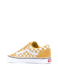 gelbe Segeltuch niedrige Sneakers mit Karomuster von Vans