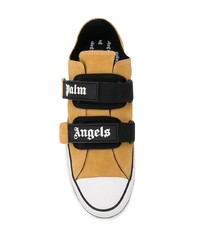 gelbe Segeltuch niedrige Sneakers von Palm Angels