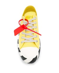 gelbe Segeltuch niedrige Sneakers von Off-White