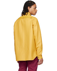 gelbe Shirtjacke aus Leder von Rick Owens