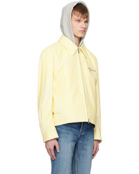 gelbe Shirtjacke aus Leder von Solid Homme