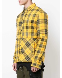 gelbe Shirtjacke mit Schottenmuster von Mostly Heard Rarely Seen