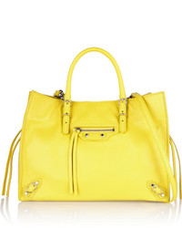 gelbe Shopper Tasche aus Leder von Balenciaga