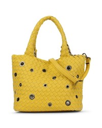 gelbe Shopper Tasche aus Leder von EMILY & NOAH