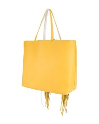 gelbe Shopper Tasche aus Leder von Sara Battaglia