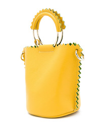 gelbe Shopper Tasche aus Leder von Sara Battaglia