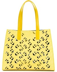 gelbe Shopper Tasche aus Leder von Kenzo