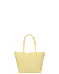 gelbe Shopper Tasche aus Leder von Lacoste