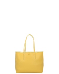 gelbe Shopper Tasche aus Leder von Lacoste