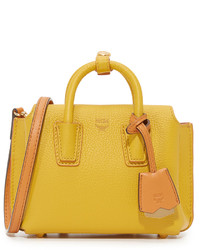 gelbe Shopper Tasche aus Leder von MCM