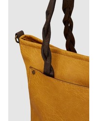 gelbe Shopper Tasche aus Leder von NEXT